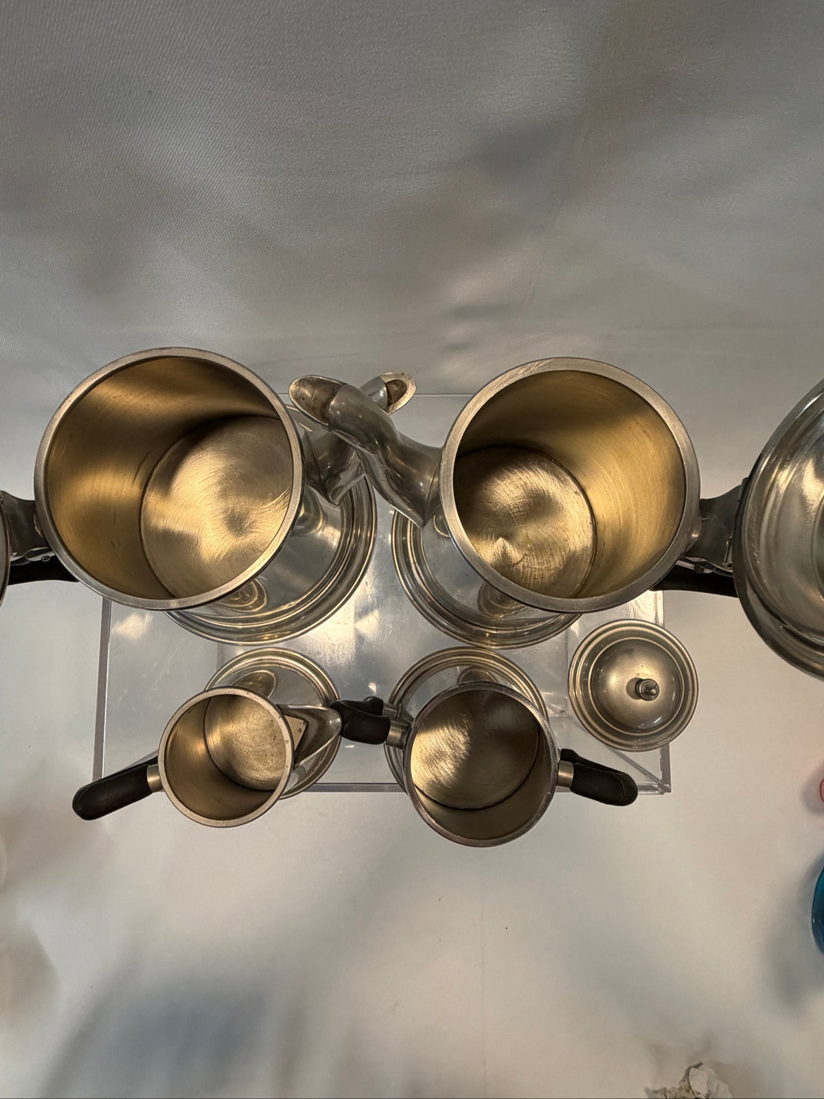 Kirk Stieff Colonial Pewter Tea and Coffee Service, 4-Piece — Tapered Lighthouse Style