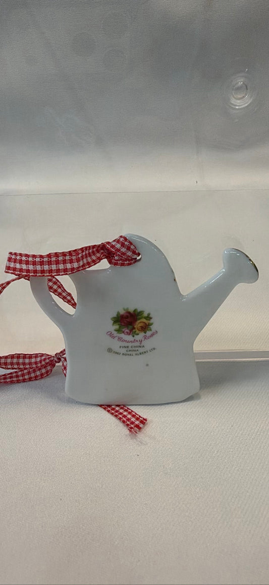 Royal Albert Old Country Roses Bone China Watering Can 1962 Ornament